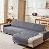 Waterproof L Shape Sofa Cover for Living Room Universal Left and Right Corner Couch Cover Quilted Sofa Cover Protector Grey 1