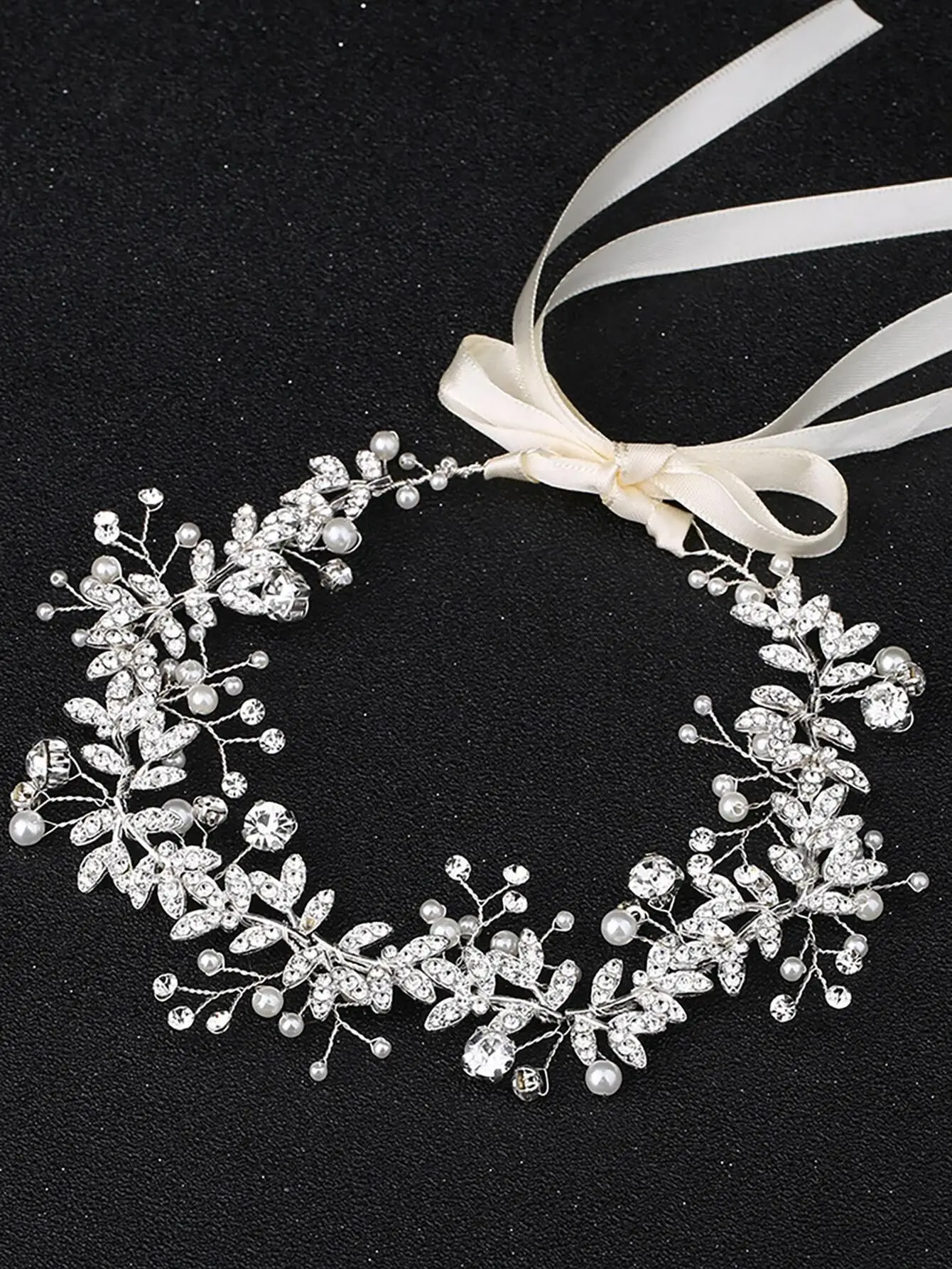 Crystal Flower Headband for Bride Wedding Hair Accessories