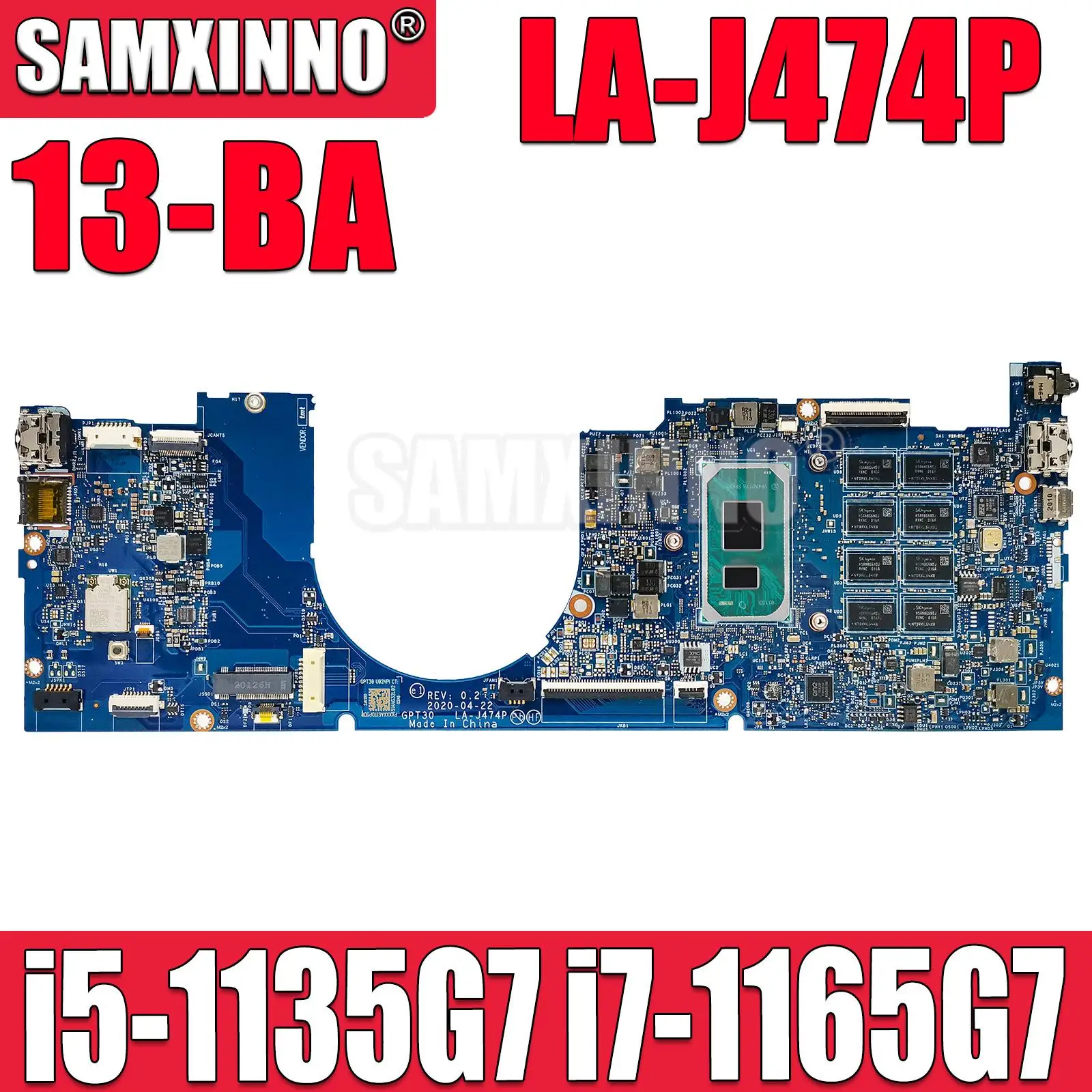 

GPT30 LA-J474P MainBoard For HP Envy 13-BA Laptop Motherboard W/ i5-1135G7 i7-1165G7 CPU 8GB RAM M20698-601 Tested Working