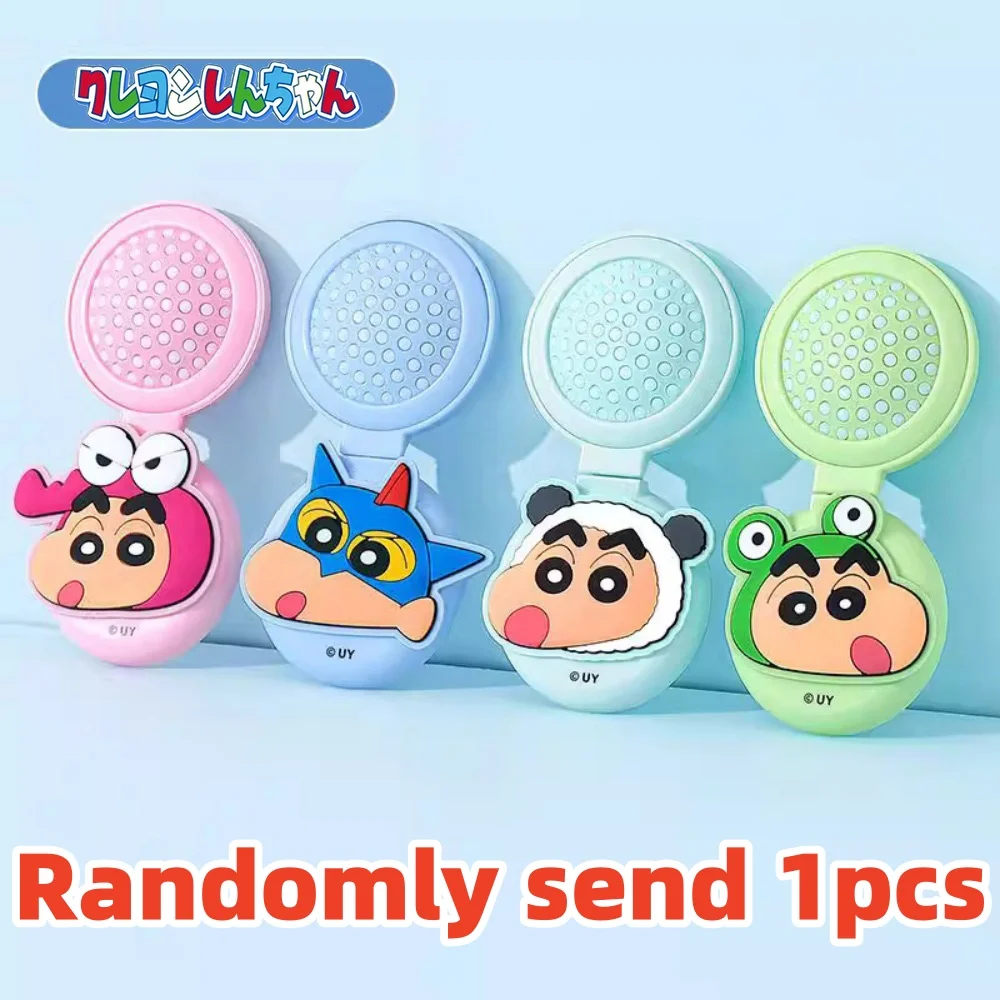 Crayon Shin-Chan Cute Cartoon Folding Mirror Comb – Portable Personal Care Cushion Comb Gift