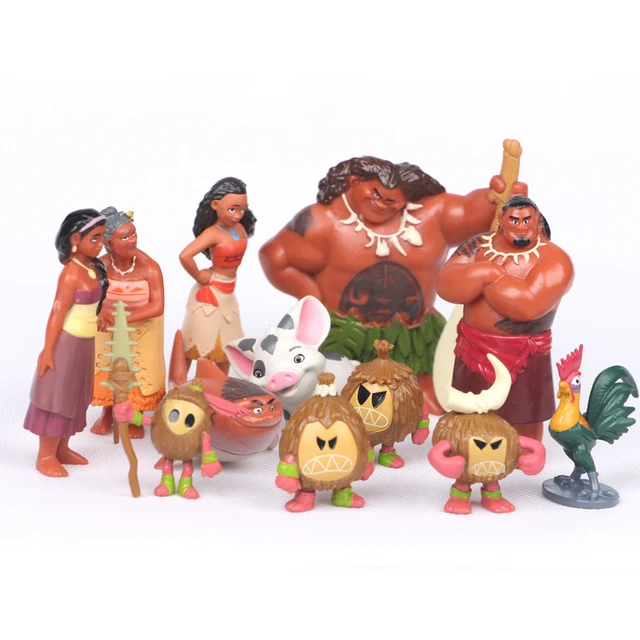 12pcs/set Disney Popular Movie Moana Action Figure Dolls Set