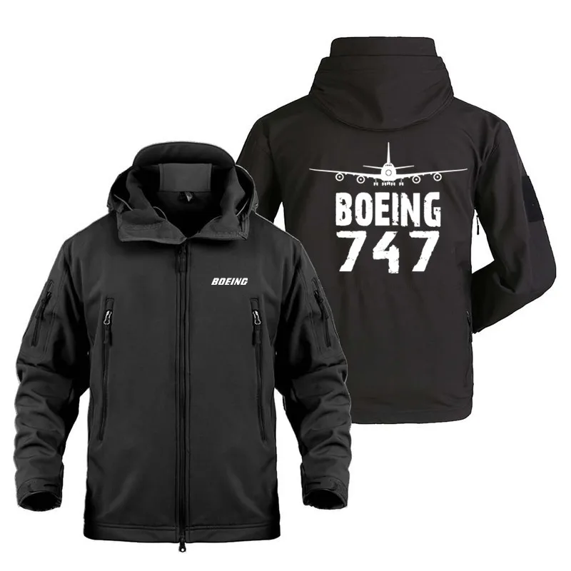 

Fleece Warm Multiple Pockets SoftShell Man Coat Jacket Military Outdoor Flight Pilots Boeing 747 Men Jackets