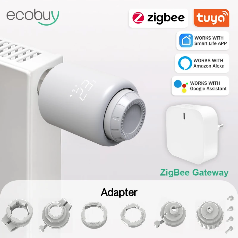 Tuya Smart Home Thermostatic Valve Radiators Wifi Head Zigbee Thermostat For thermostatic valve controller smart thermostat temperature controller
