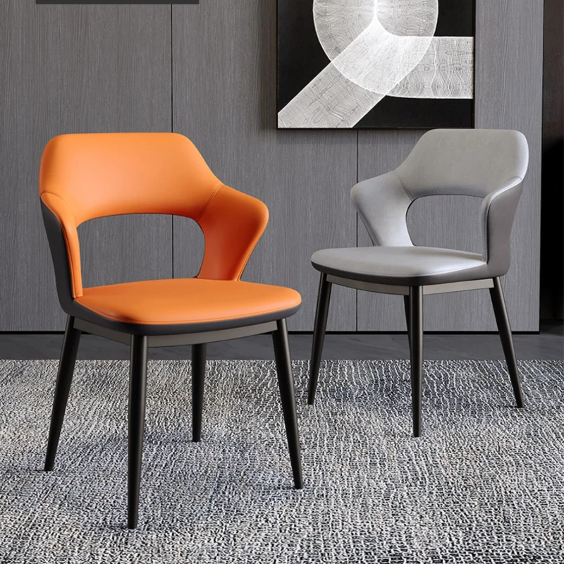 Minimalist Metal Restaurant Chair Modern Comfortable Italian House Restaurant Chair Office Design Cadeiras De Jantar Furnitures