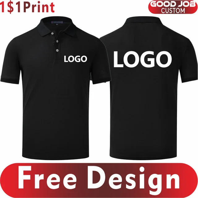 Polo à revers 100% coton avec Logo personnalisé pour hommes et femmes d'affaires, manches courtes, broderie, marque de qualité, hauts Design imprimé 1