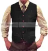 Men's Suit Vests Herringbone Tweed Tweed V Neck Formal Business Vest Waistcoat Groosman For Wedding For Jacket 5