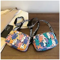 Cute Cartoon Rabbit Large Capacity Shoulder Bags Stylish Oxford Crossbody Bags Messenger Bags for Women Girls