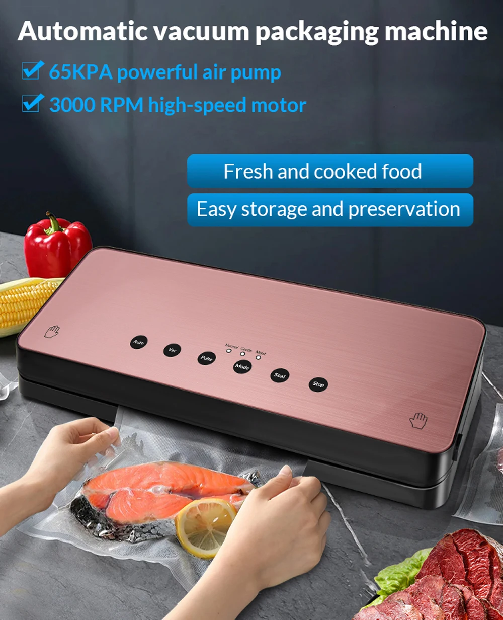 Description Picture 2 of itemElectric Home Professional Food Vacuum Sealer Machine Widen Double Pump Thermal Sealing for Foods Preservation with Storage Bags