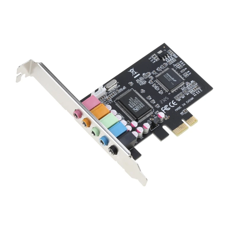 PCIe 사운드 카드 어댑터 5.1 로우 프로파일 브래킷이 있는 Windows 7용 내부 사운드 카드 3D 스테레오 오디오 카드 CMI8738 Dropship