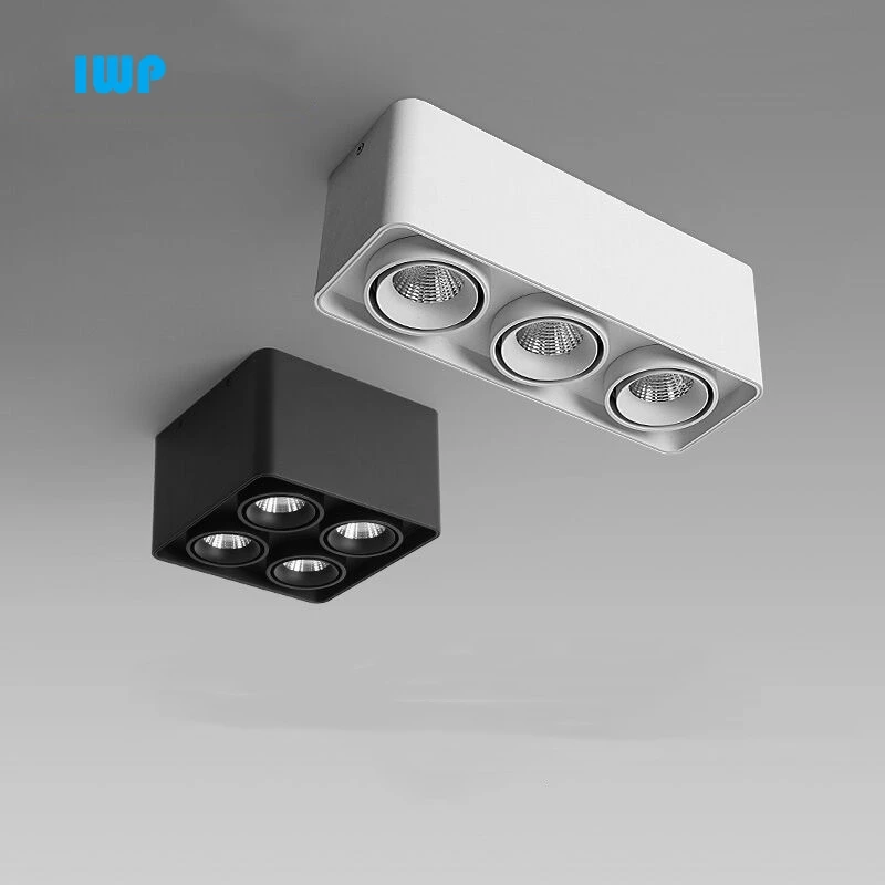 Square COB LED Dimmable Downlight 7W 12W 15W Surface Mounted LED Ceiling Light Spotlight LED Downlight AC85V-265V Home Light