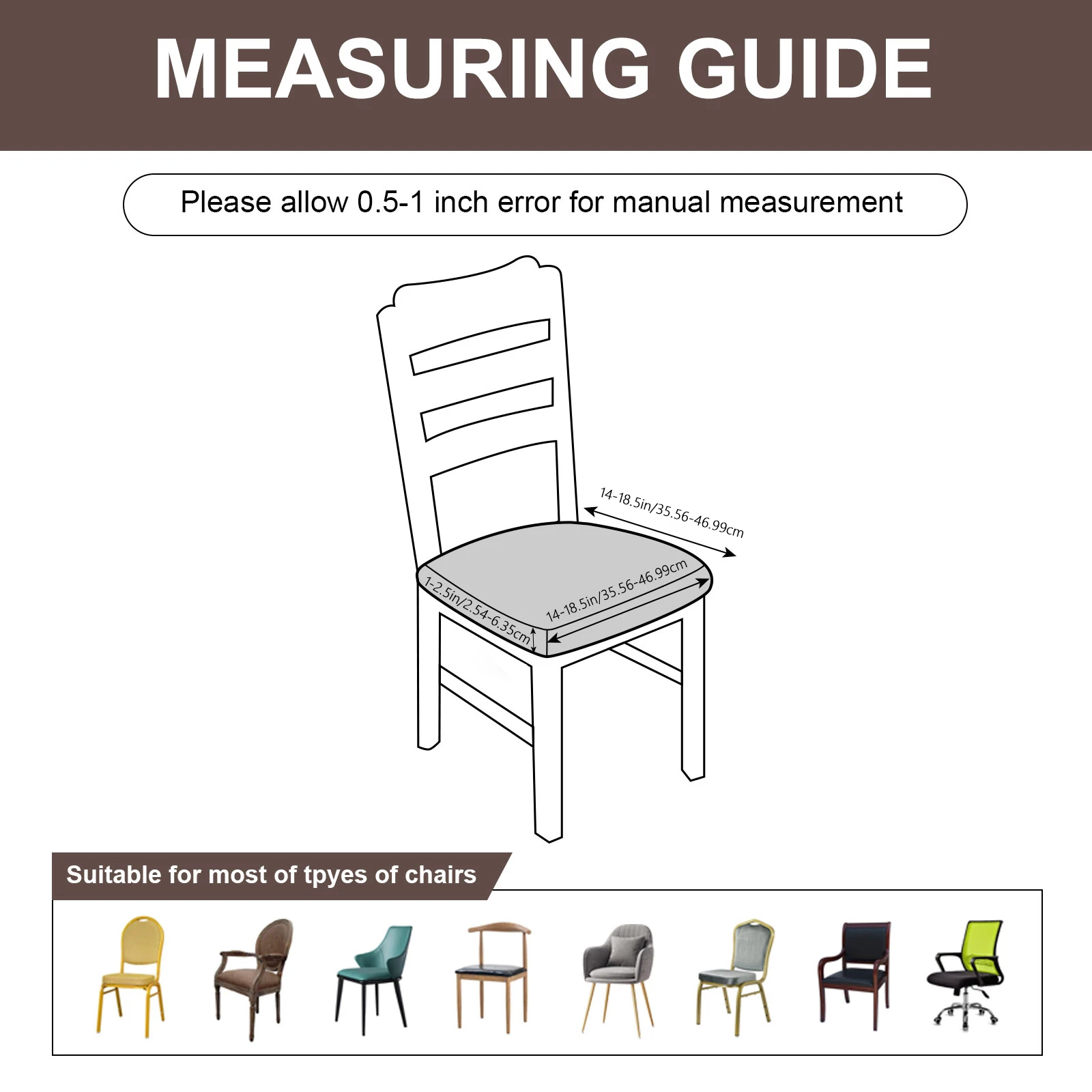 Description Picture 6 of item1 pc Waterproof Chair Seat Slipcovers Dining Room Chair Covers Flower Pattern Stretch Seat Cover