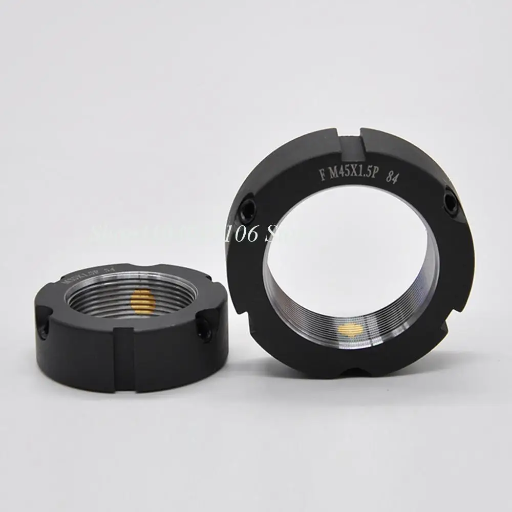 1pcs F형 나사산 정밀 잠금 너트 M48-M120 스핀들 및 볼 스크류 잠금 너트 라운드 너트 (공작 기계용, 풀림 방지)