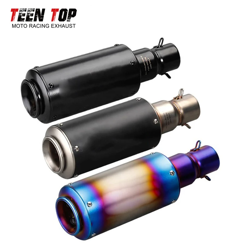 51mm Universal Motorcycle Exhaust Muffler Nmax125 Nmax155 Exhuast Systems CBR650 Sistemas De Escape TMAX500 MT07 Silencieux Moto - Image 5