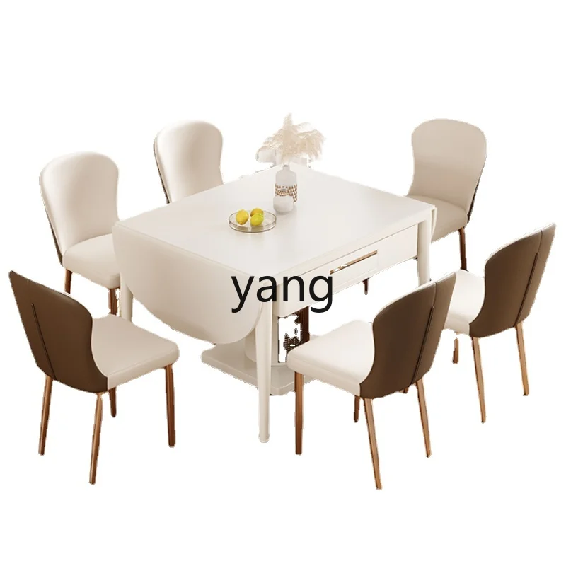 

Yjq Mahjong Machine Stone Plate Dining Table Dual-Use Modern Simple Telescopic Folding Multifunctional Full Electric