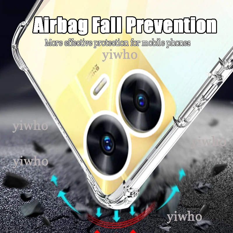 Shockproof Clear Soft Silicone Transparent Phone Case with Camera Protection