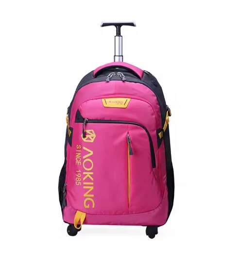 Travel Trolley Luggag Bag Rolling Backpack College Wheeled Bag Men