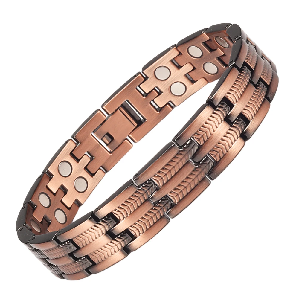 

Wollet Copper Bracelets for Women Men Arthritis and Joint Magnetic Therapy Bracelets for Carpal Tunnel Bracelets Link Chain