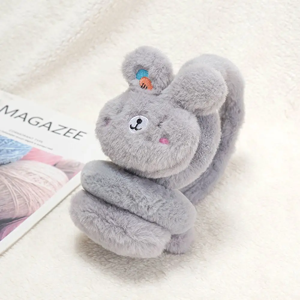 Outdoor Winter Plush Soft Rabbit Windproof Women Earmuff Cartoon Kids Ear Cover Cute Earflap