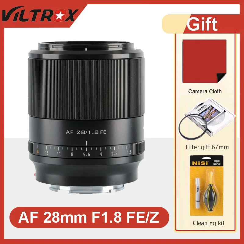 Viltrox Af 28Mm F1.8 Fe Full Frame Messa A Fuoco Automatica Obiettivo Grandangolare Prime Per Sony E Mount Fe Nikon Z