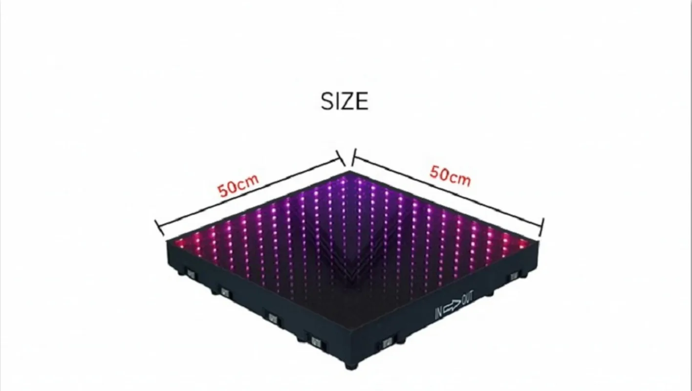 Espejo de boda luminoso de cristal brillante de lujo con LED, alfombra para pasillo, decoración de escenario, accesorios de 60 x 60 cm, 4 unidades por lote