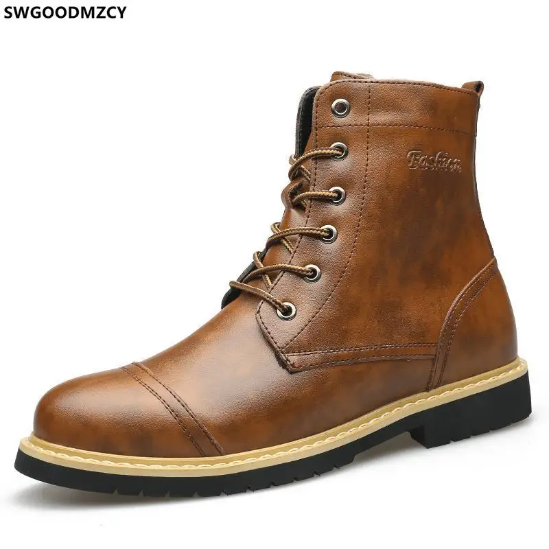 Stivaletti Scarpe Casual In Pelle Firmate Stivali Neri Stivali Per Uomo 2024 Stivali Da Moto Uomo Scarpe Invernali Uomo Botte Femme