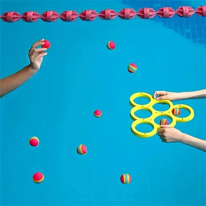 Fun Splash Water Sports Floating Pool Game Toy - Durable EVA Material, Random Color Ball, Perfect for Summer Fun