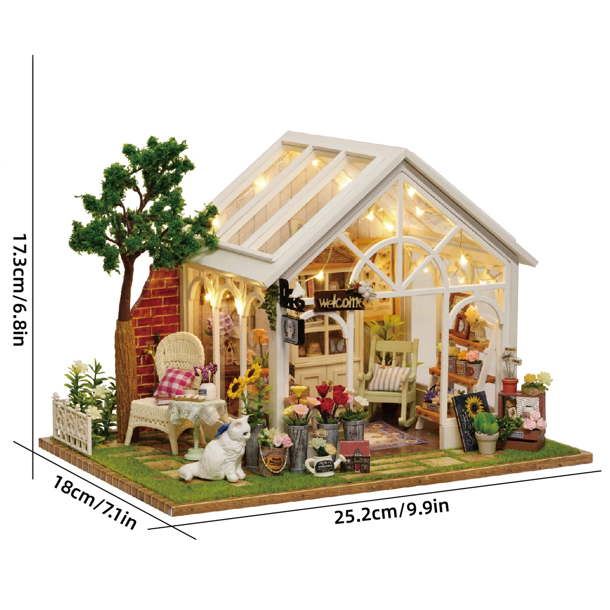 Bonsai in miniatura per casa delle bambole. Piante in miniatura in vaso per bambole in scala 1/12 e 1/6. Decorazione in miniatura, verde per casa delle bambole. - Italia