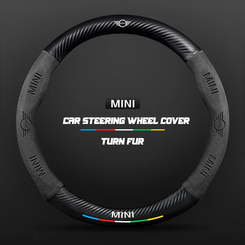 

Buckskin car steering wheel cover suitable for Mini Cooper S One D Countryman R50 R53 R56 F54 F55 F60 interior handle cover