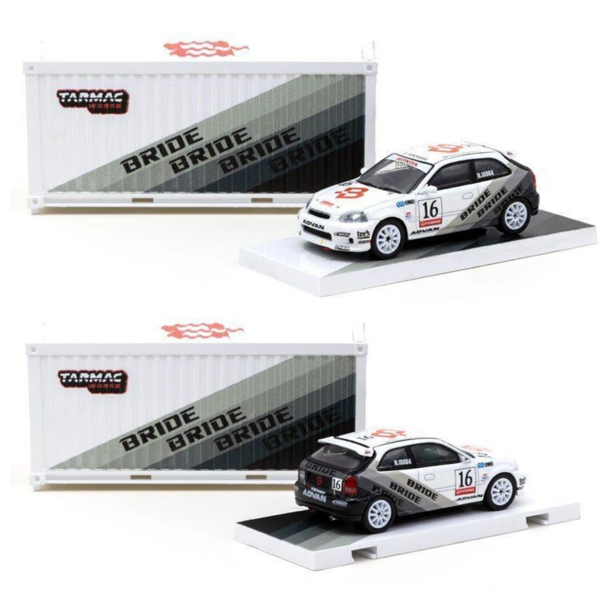 

1:64 Civic Type R EK9 -- BRIDE -- Tarmac Works Diecast Model car Collection Limited Edition Hobby Toys