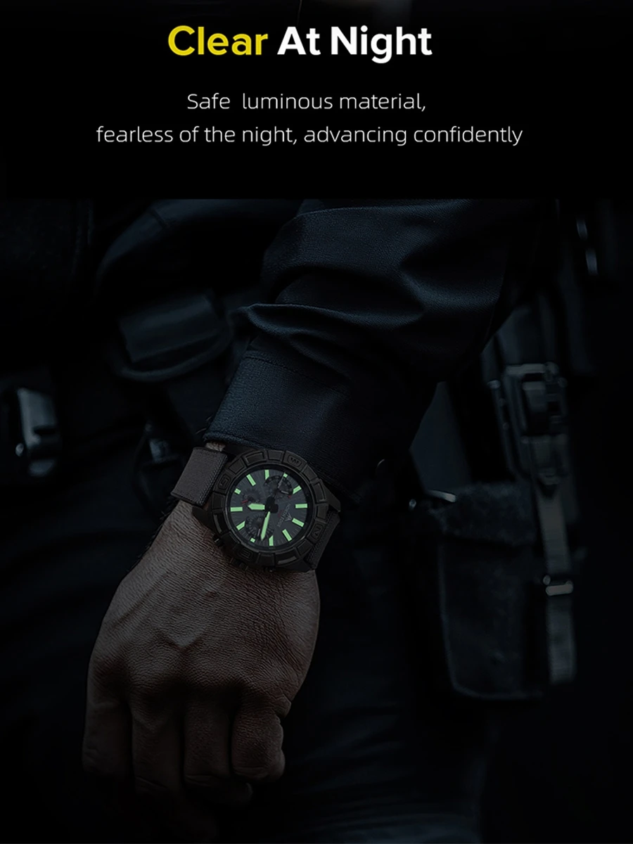 NORTH EDGE 2025 BLAZE Men's Watches Solar Power 316 Stainless Steel Case Quartz Watch For Men Pilot Waterproof 50M Stopwatch_voghion.com
