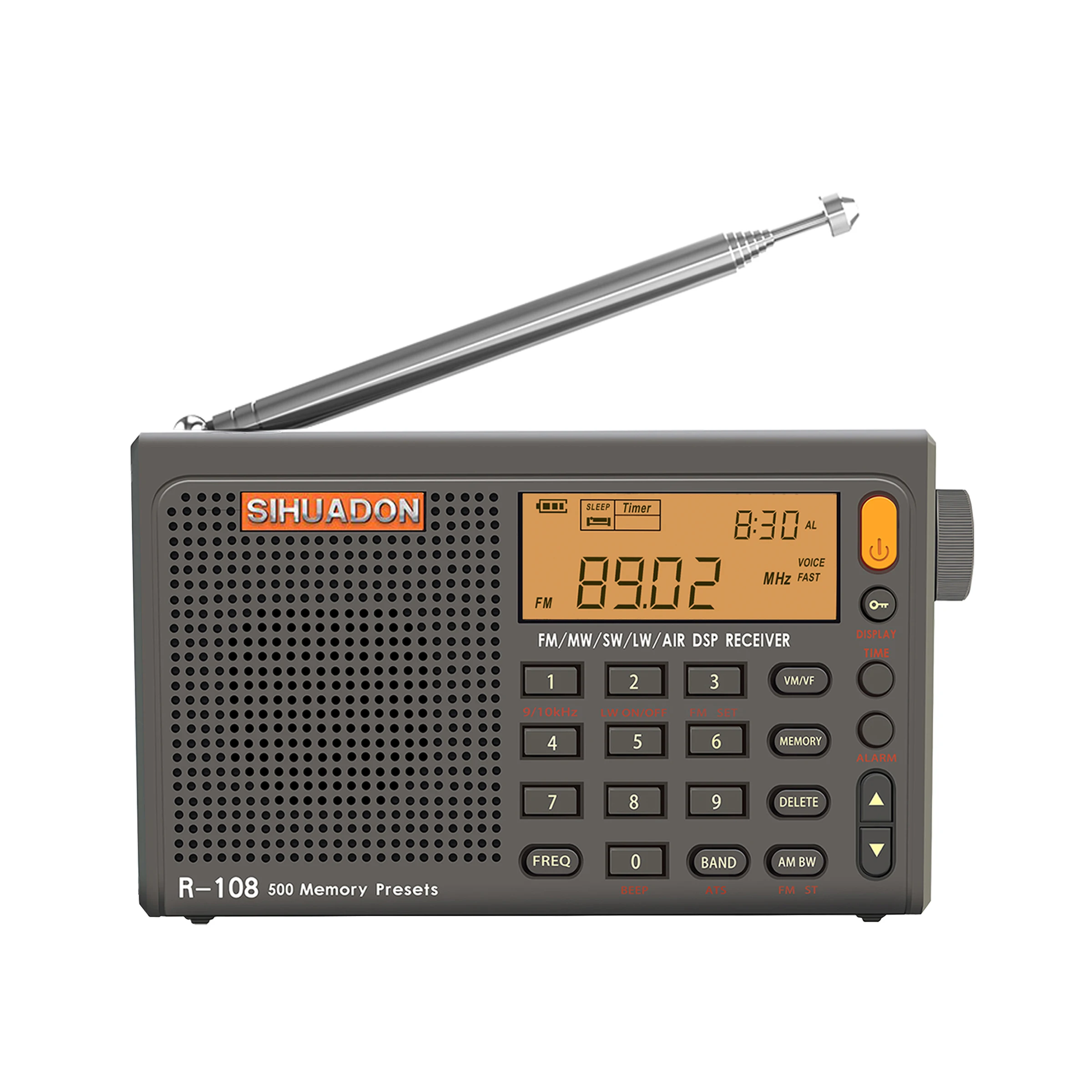 Universidad burlarse de Proponer Sihuadon Radio Digital portátil R 108, receptor de Radio ESTÉREO FM LW SW MW  AIR DSP, función de alarma de sonido AM LCD para Radio al aire libre|Radio|  - AliExpress