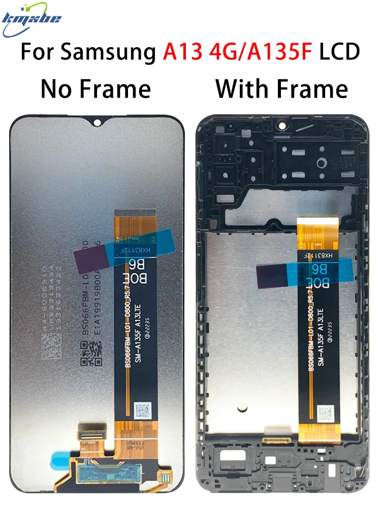 IPS For Samsung Galaxy A13 5G A136 A136U A136B LCD Display Touch Screen Digitizer Assembly With Frame For A13 LTE A135F LCD