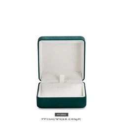 Luxurious Green PU Leather Jewelry Gift Box - Ideal for Necklaces, Bracelets, and Rings (H13502)