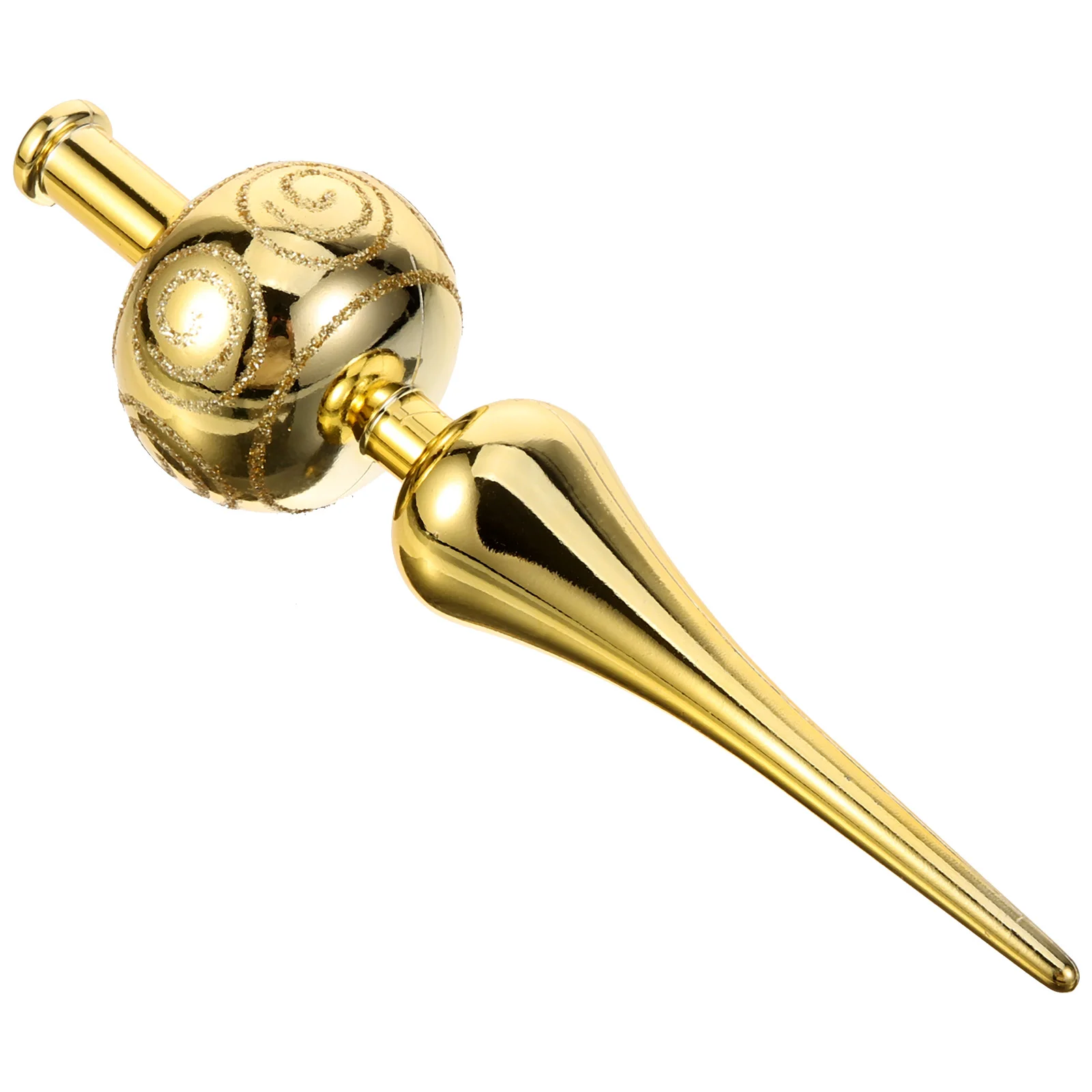 

Retro Decor Topper Vintage Plastic Tree Finals Unique Collection Blown Glass Xmas Tree Finials Classic Metallic