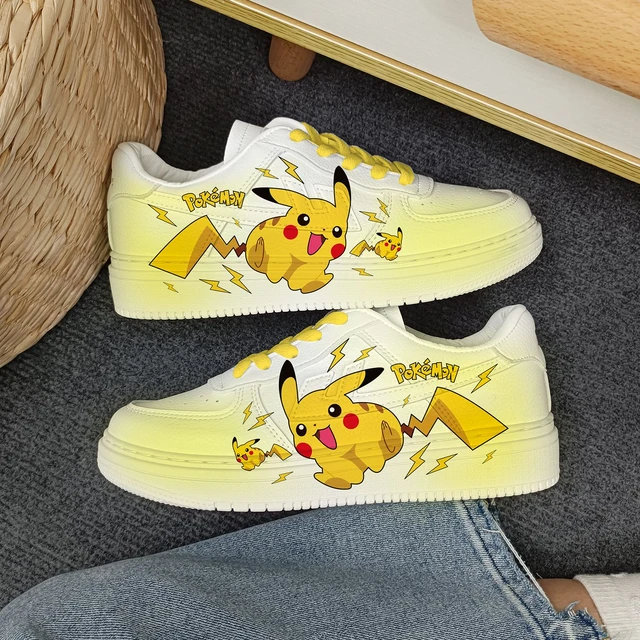 Pokemon Pikachu Men Sneakers Running Shoes Fashion Outdoor Breathable  Comfortable High Top Sneakers New Big Size Students Shoes - AliExpress