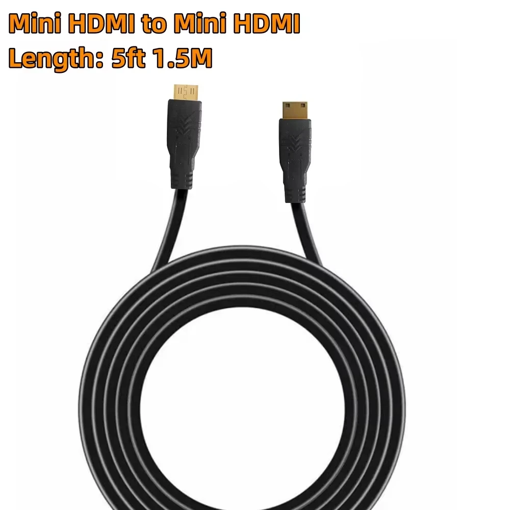 ミニ HDMI からミニ HDMI ケーブルビデオコンバータコードプロジェクター HDTV ディスプレイラップトップデジタルカメラ 5 フィート 1.5 メートル