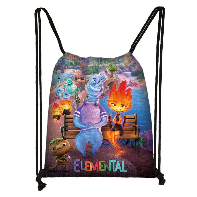 New Disney Anime Element Chrildren Zaino Crazy Element Borsa Con Coulisse Borsa Da Scuola Per Studenti Cartoon Kids Toy Christmars Gifts