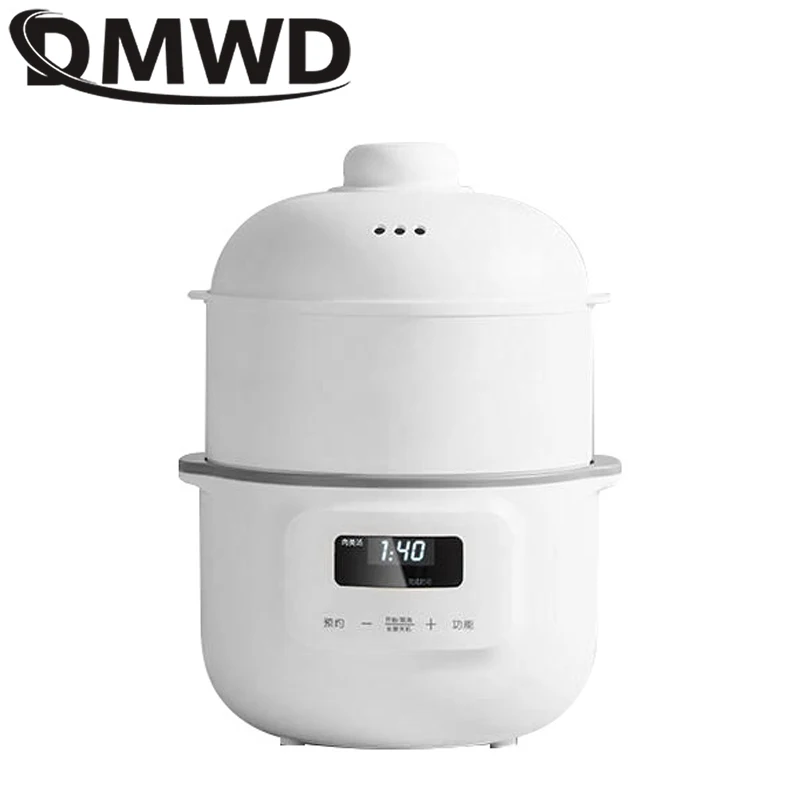 Dmwd Electric Slow Cooker 200W Multifunzione Food Steamer Baby Porridge Soup Nido D'Uccello Stufato Pentola Rivestimento In Ceramica Macchina Da Cucin