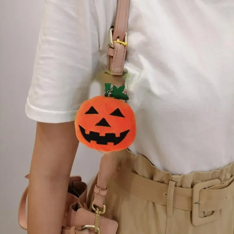 

Halloween Pumpkin Keychain Plush Cute Stuffed Doll Keychring Charms Mini Funny Pumpkin Plush Toy Backpack Decor Halloween Gift