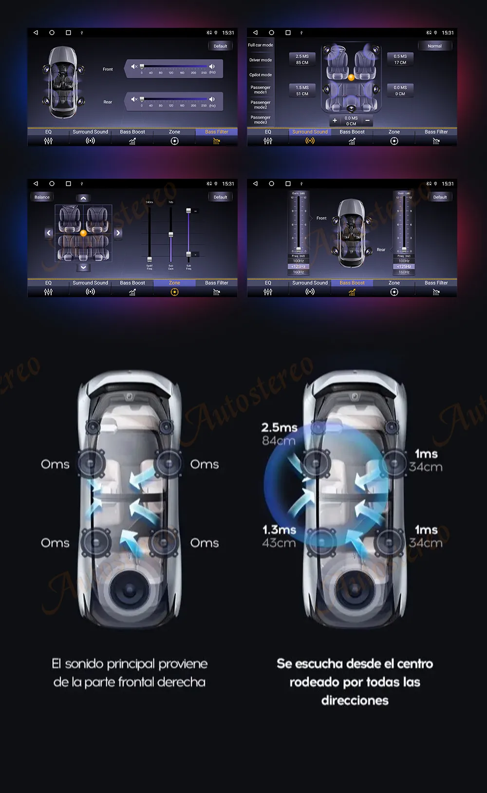 Android 13 Dual Screen For Ford Mustang 2015-2021 Carplay Car GPS Navigation Aut
