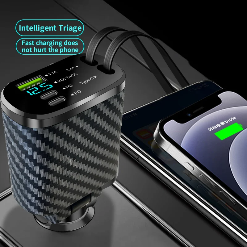 Multifunktionales 5-in-1-Dual-USB-Superschnellladegerät mit LED-Anzeige_voghion.com