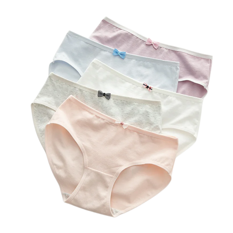 

Женские трусы из хлопка, однотонные, эластичные, с низкой талией, M-XL
