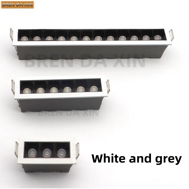 Mini Linear Dimmable LED Downlight Spot Light 6W12W24W Grille Light COB Sky Flower Recessed indoor linear Lighting bulb