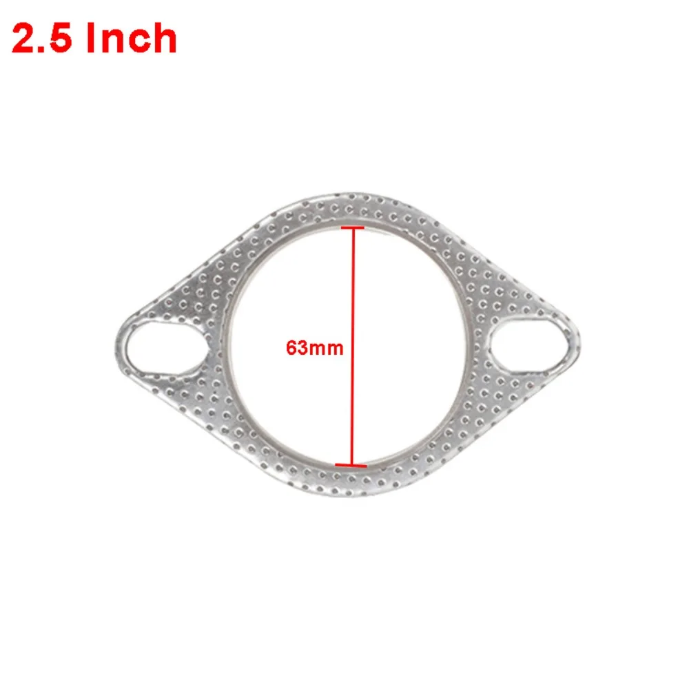 2pcs Universal Ultra Seal Car Exhaust Gasket Two Holes 2/2.5/3 Inch Exhaust Downpipe Gasket Muffler