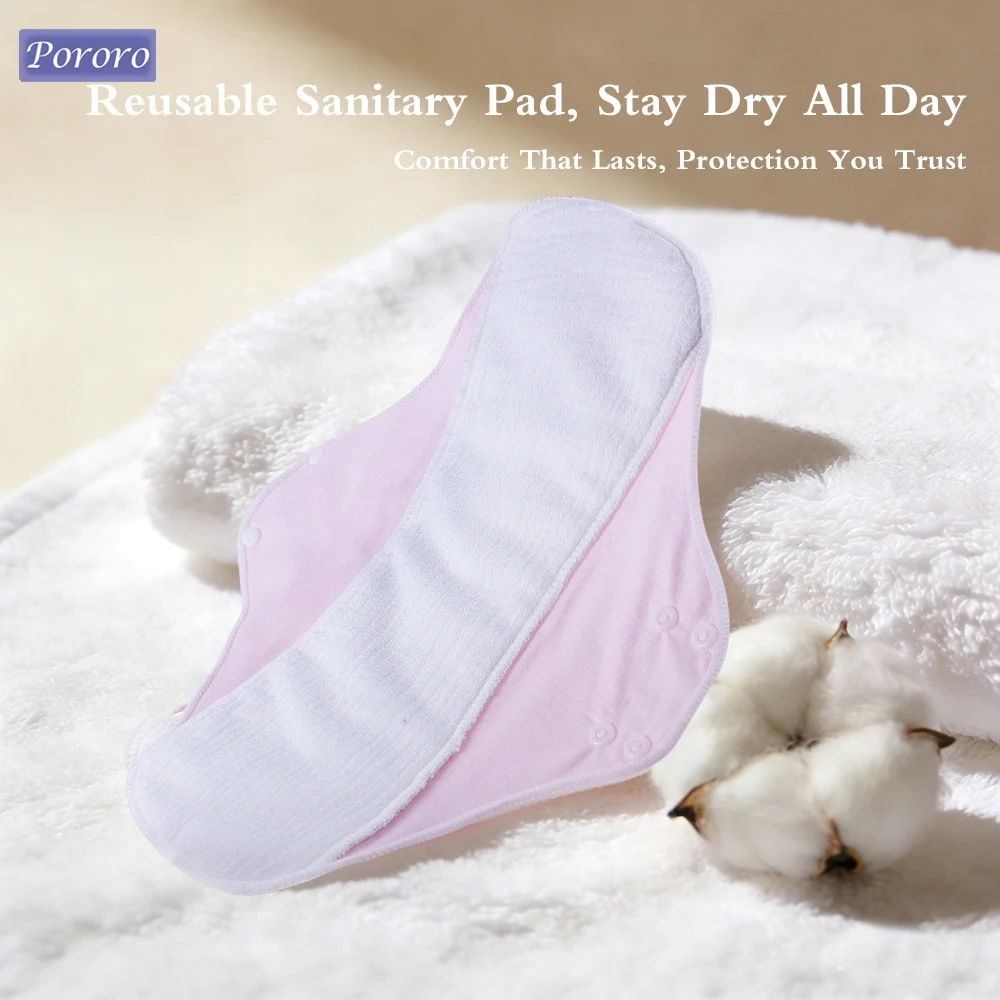 Eco-Friendly Reusable Cotton Sanitary Pads - High Absorbency and Leak-Proof