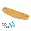 Wooden High Chair Footrest Adjustable Universal Baby High Chair Footrest Highchairs Pedal with Rubber Rings Round Corner 69HE