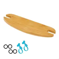 Wooden High Chair Footrest Adjustable Universal Baby High Chair Footrest Highchairs Pedal with Rubber Rings Round Corner 69HE