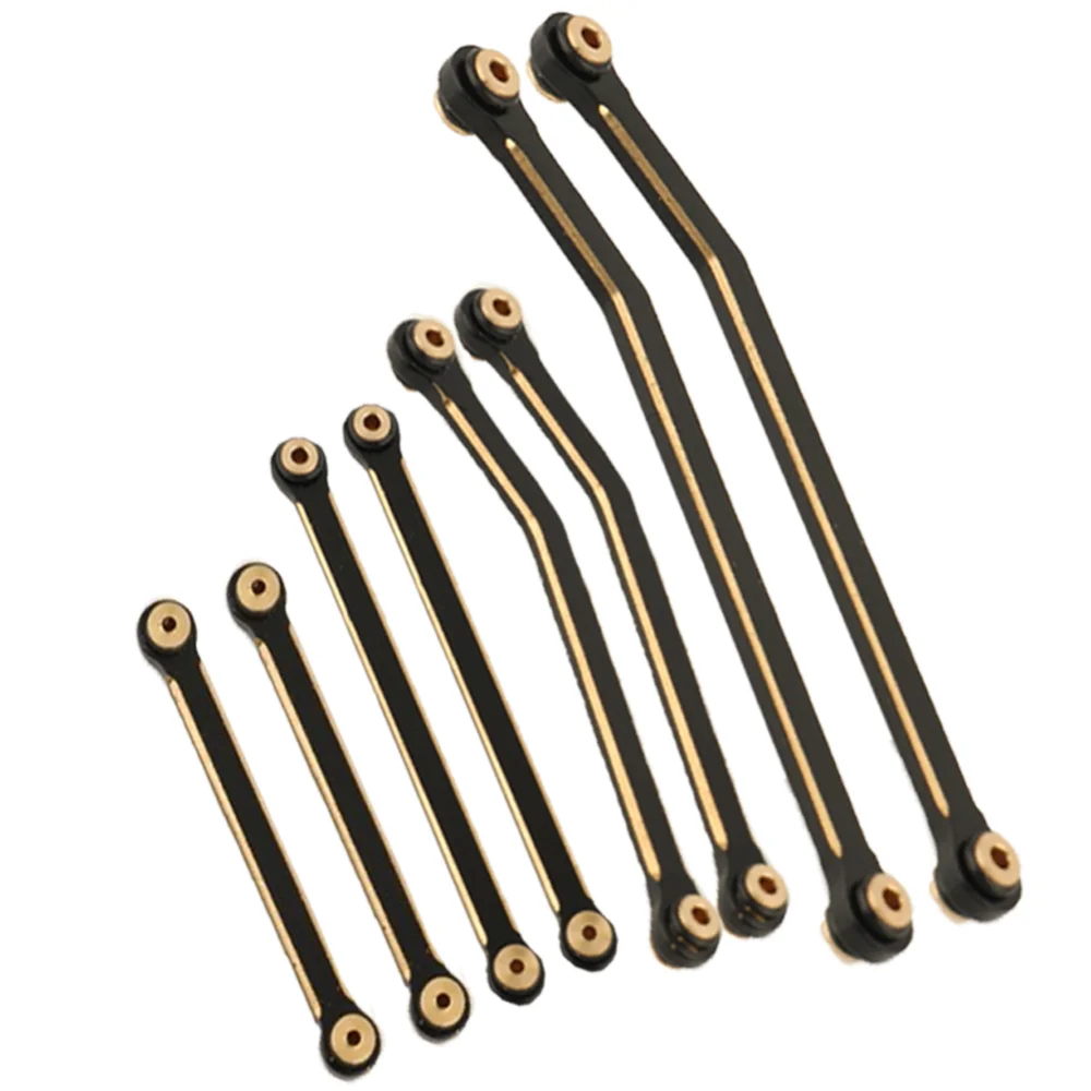 For Axial 1/24 SCX24 C10 AXI00001 AXI00002 AXI00006 Brass Pull Rod Car Body Links Set 1:24 Simulation Model Car Upgrade Parts 4