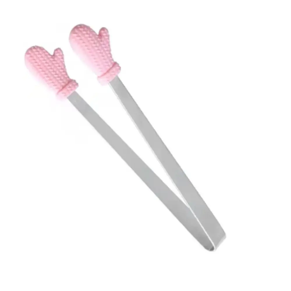 Silicone Stainless Steel Mini Snack Tongs with Non-Slip Handles