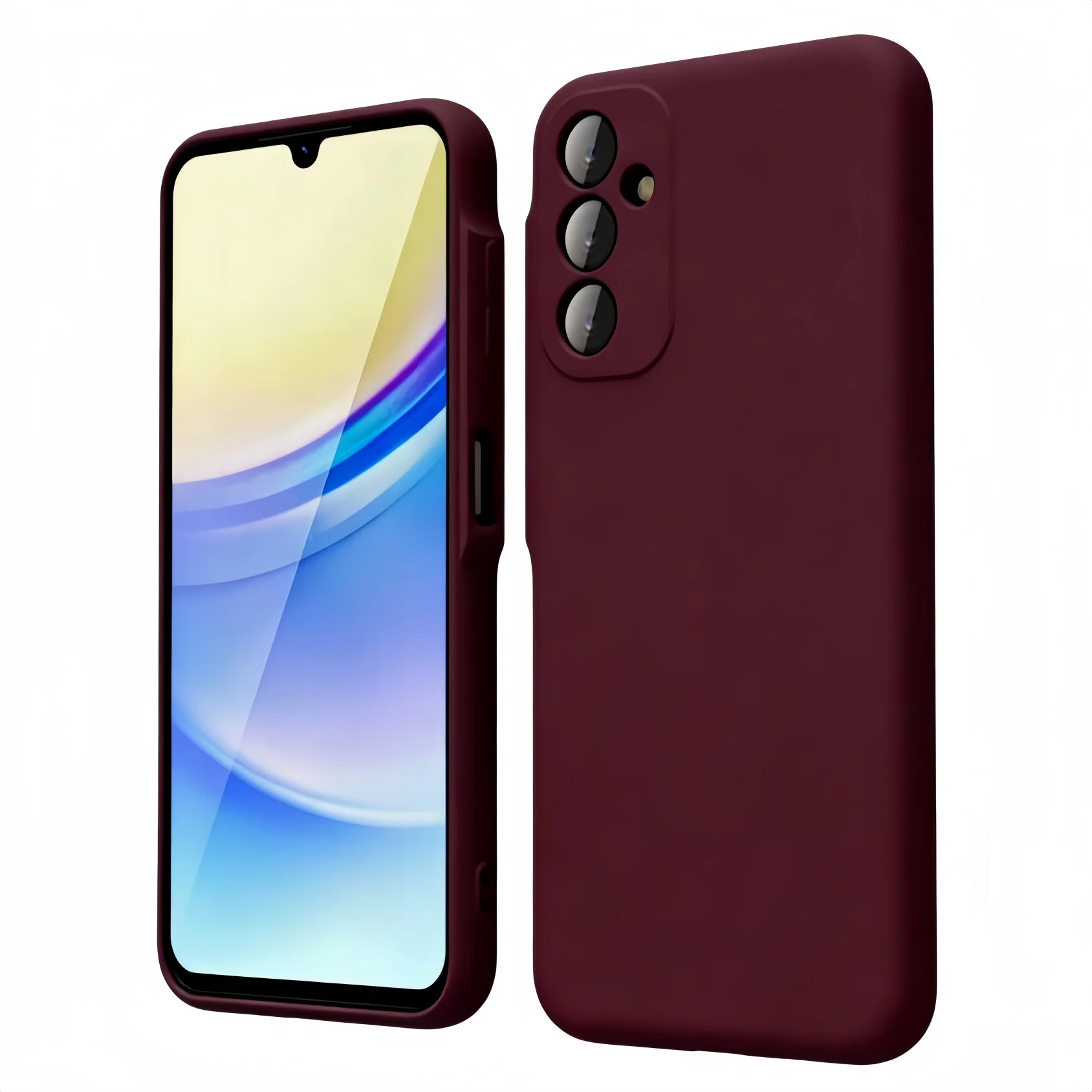Noble Fashion Solid Colour Shockproof Protective Liquid Silicone Phone Case